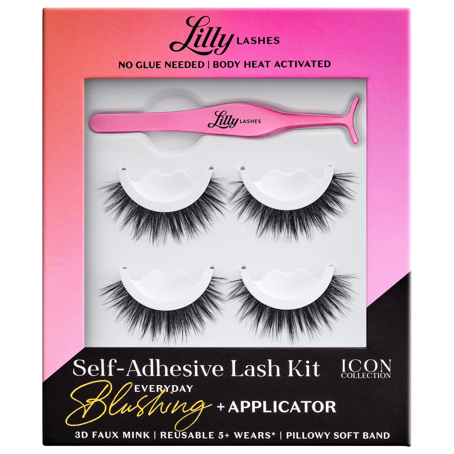 Набор самоклеящихся 3D-ресниц из искусственной норки Lilly Lashes — фото 1