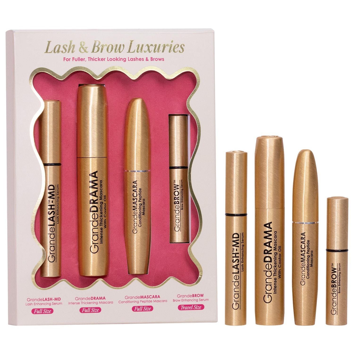 Набор сыворотки и туши для ресниц и бровей Grande Cosmetics Lash & Brow Luxuries — фото 1
