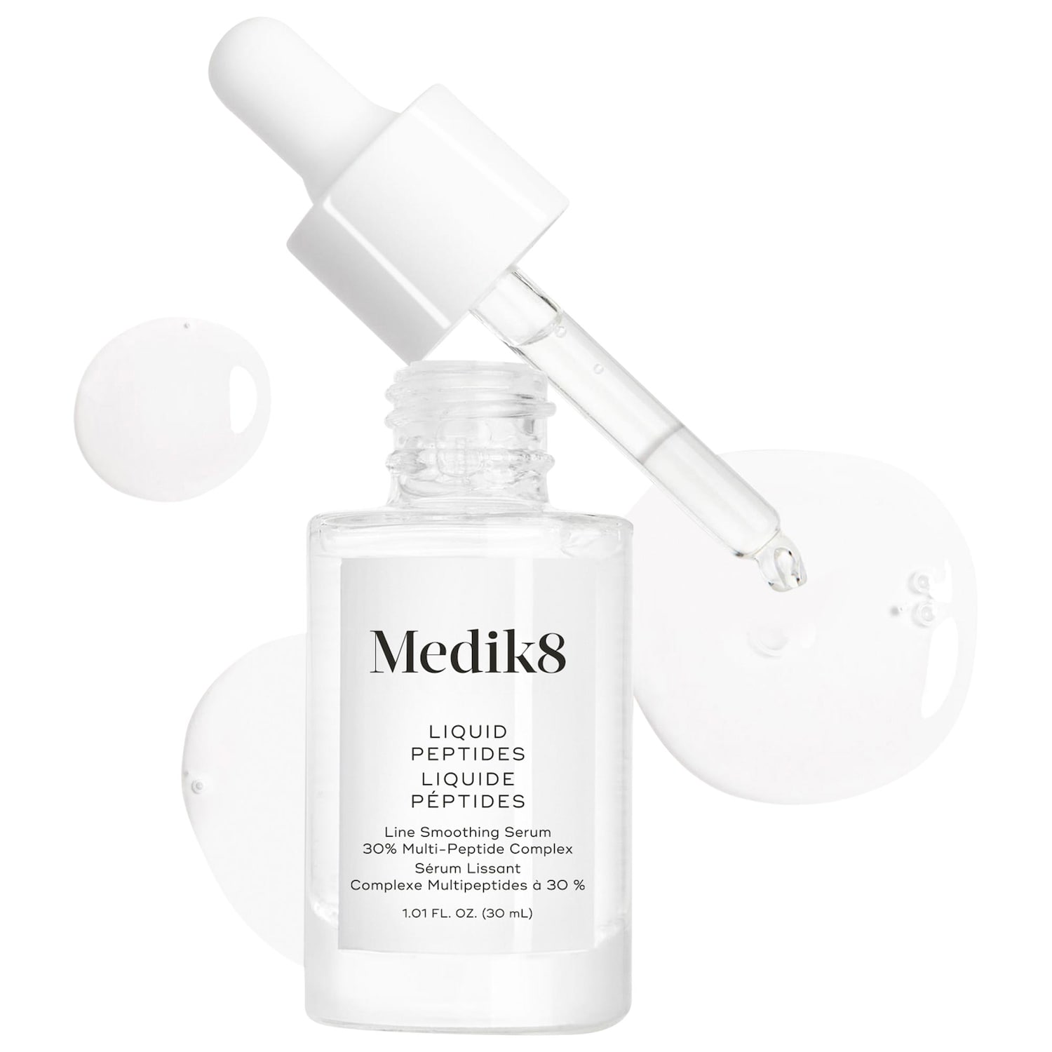 Увлажняющая сыворотка с 10 пептидами против старения Medik8 Liquid Peptides