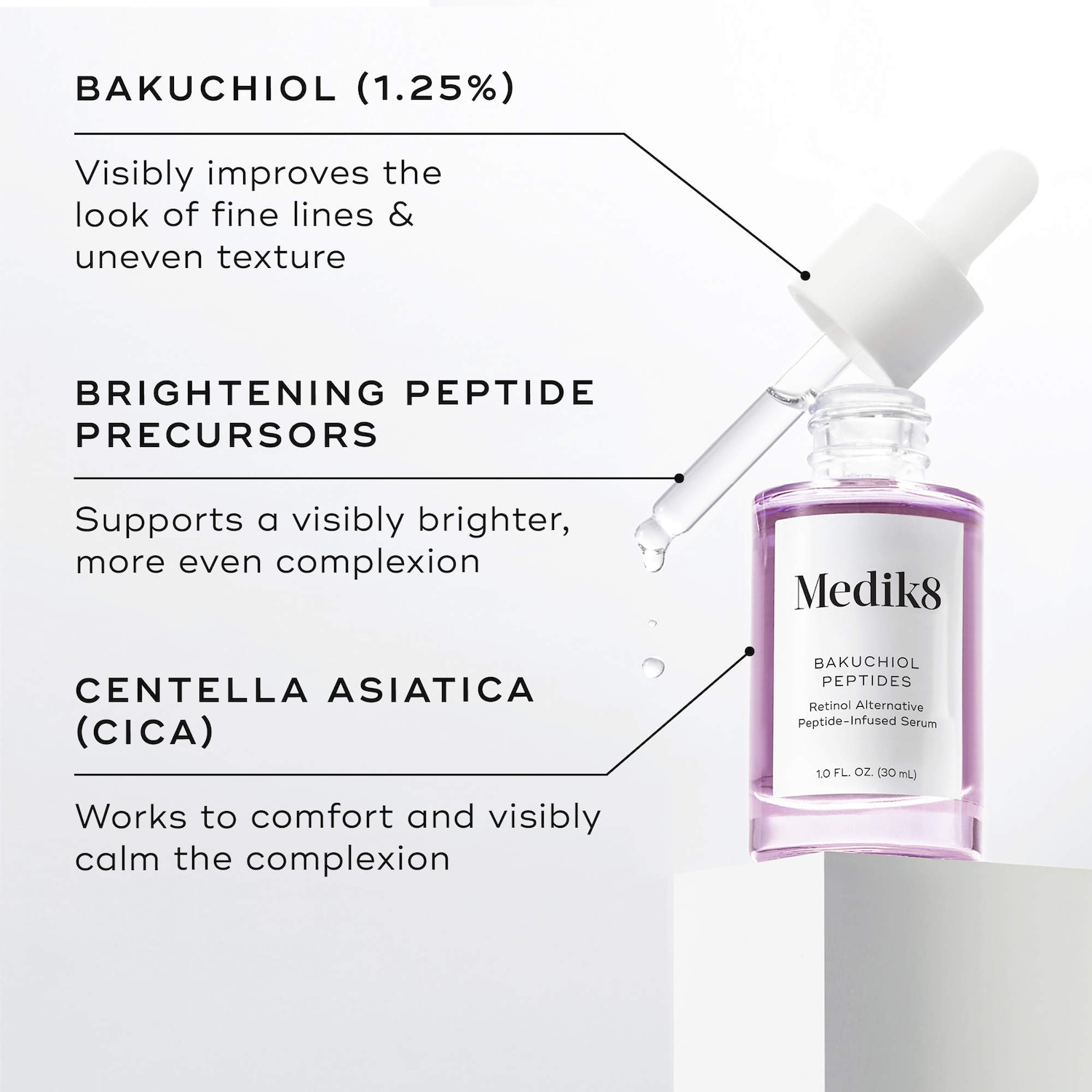 Bakuchiol Peptides Retinol Alternative Serum for Fine Lines