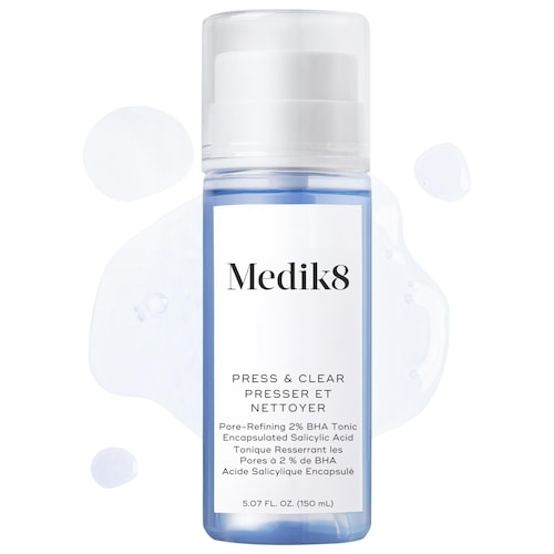 Мягкий отшелушивающий тонер с салициловой кислотой (BHA) Medik8 Press & Clear