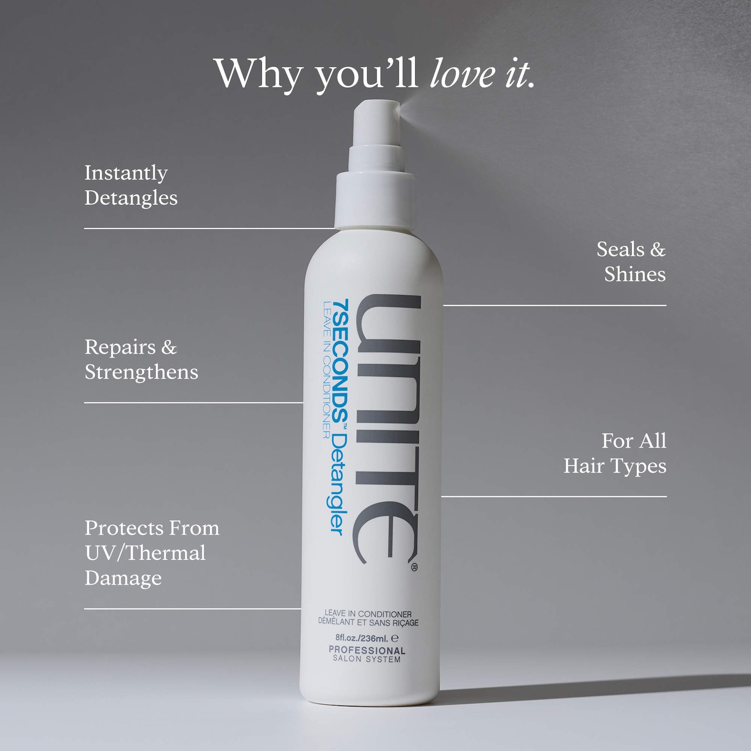 7SECONDS Detangling Leave-In Conditioner for Frizz & Heat