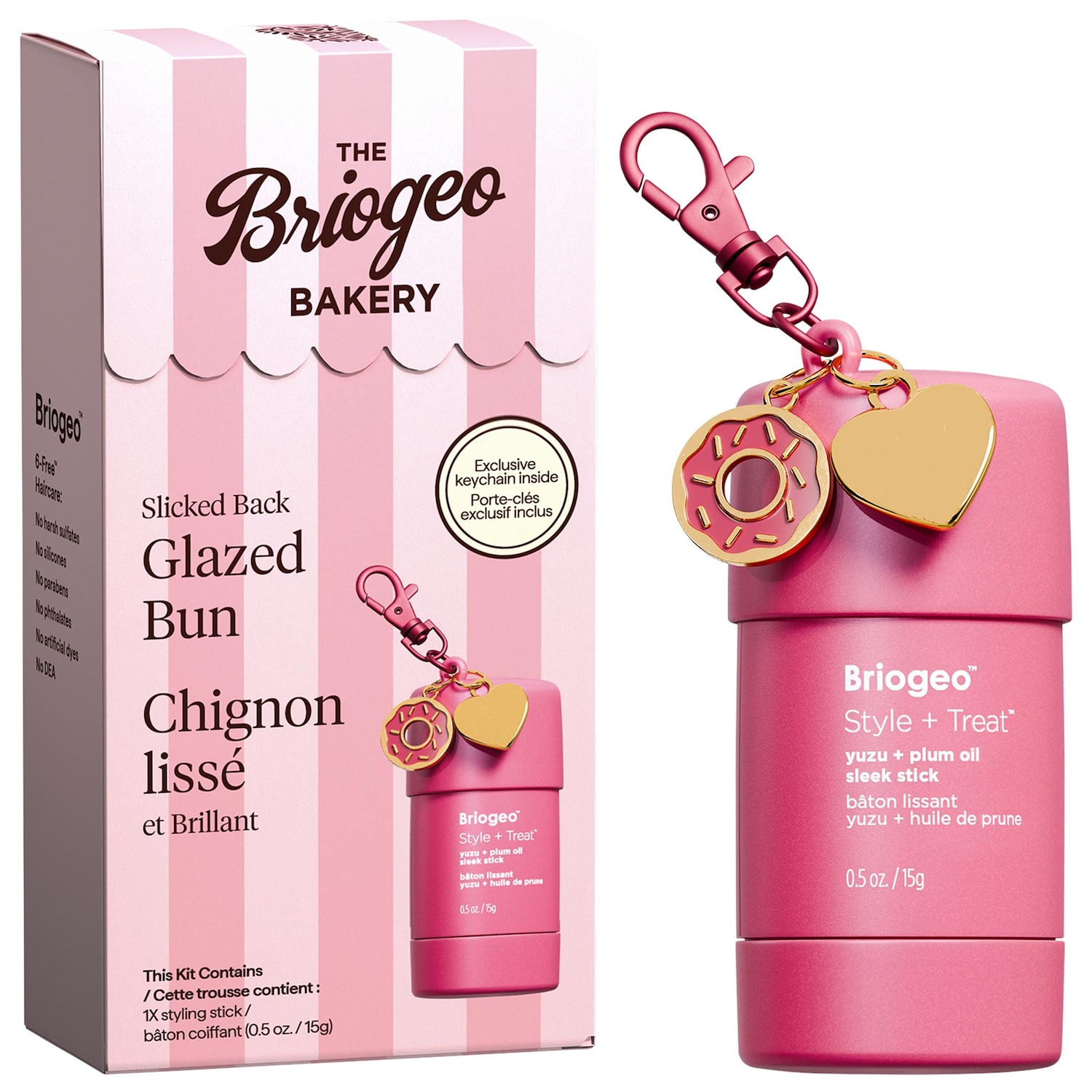 Брелоки Briogeo Glazed Bun Sleek Stick Hair Styling Keychain Gift Set — фото 1