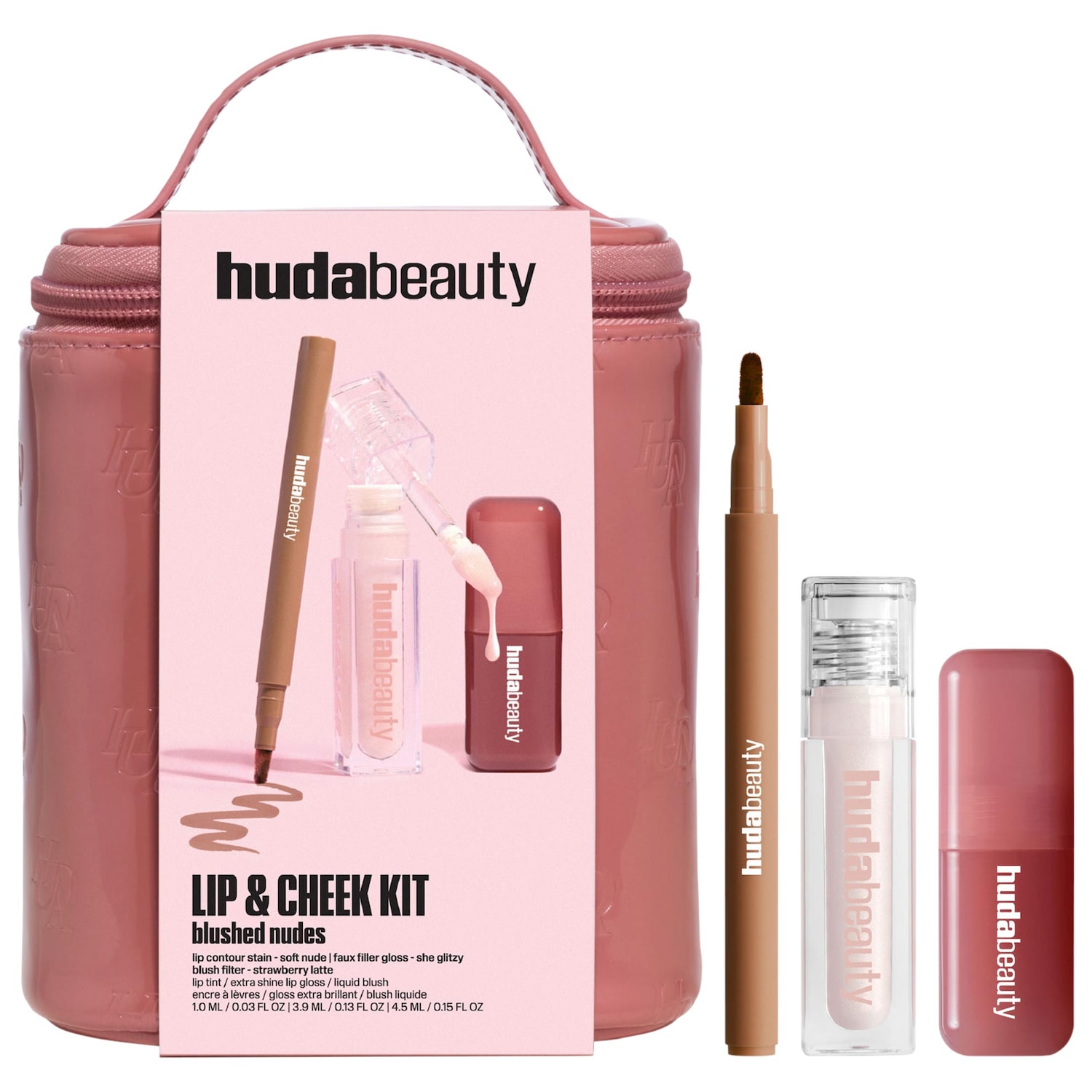 Набор для губ и щёк Huda Beauty Blushed Nudes — фото 1