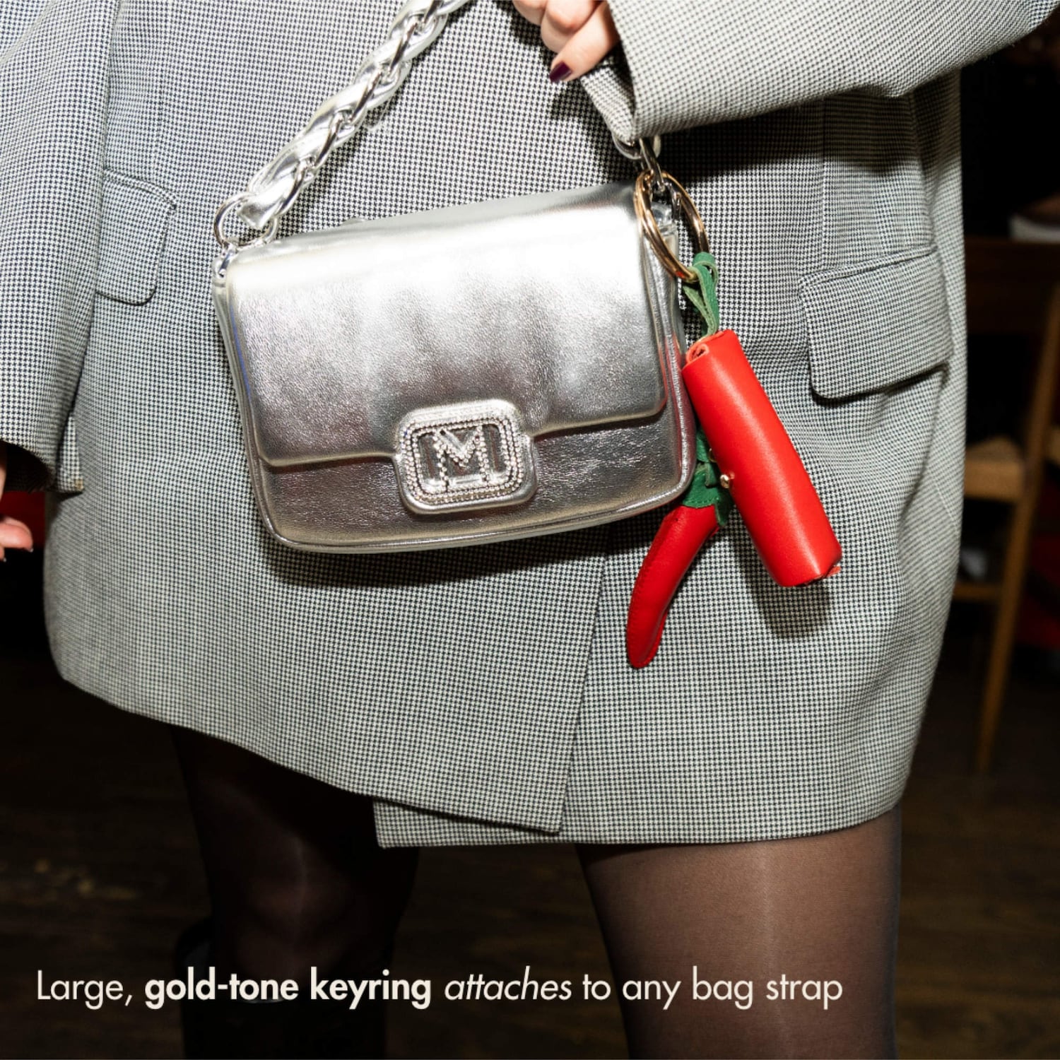 Брелок AORA México Chili Leather Bag Charm Keychain Holder for Lip Serum — фото 4