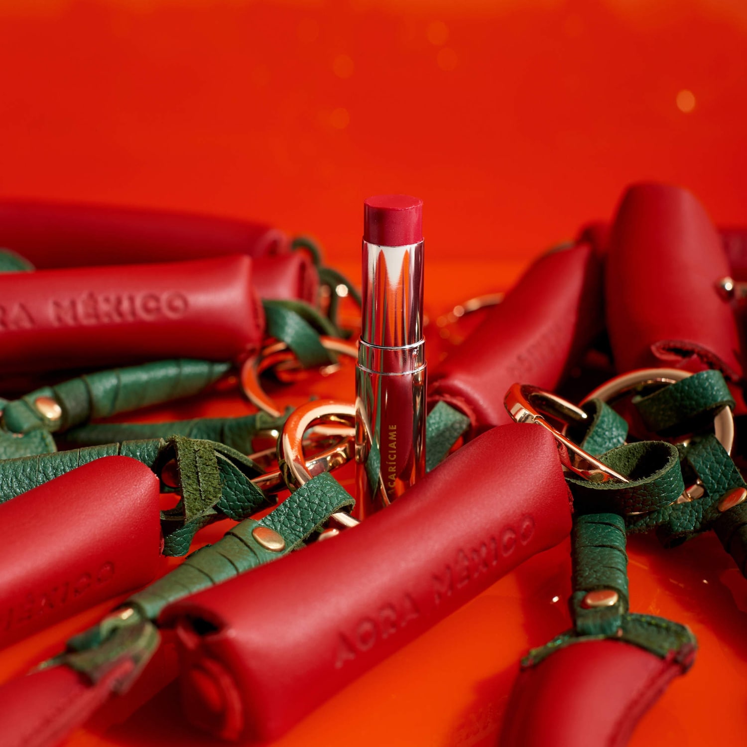 Брелок AORA México Chili Leather Bag Charm Keychain Holder for Lip Serum — фото 6