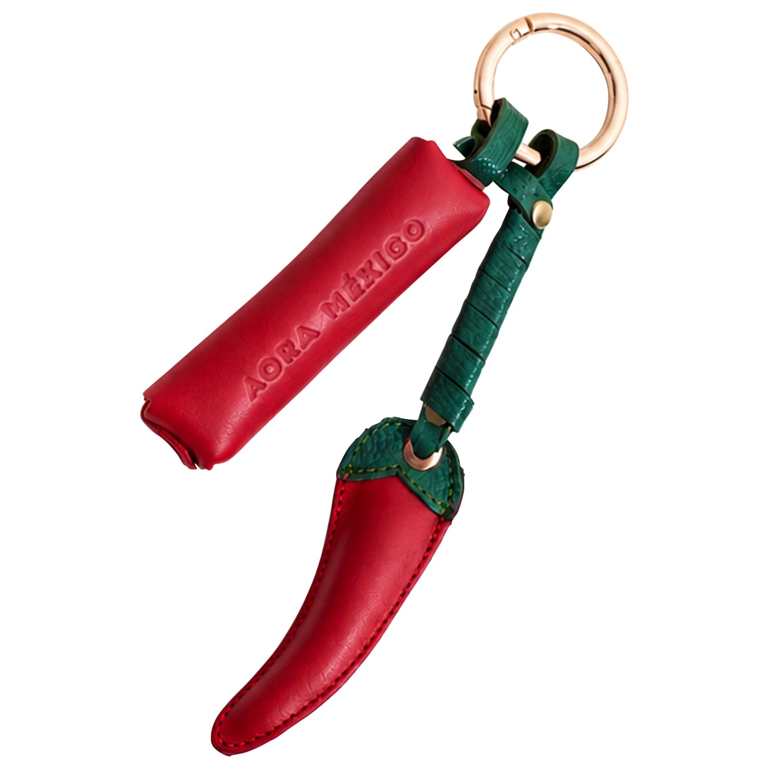 Брелок AORA México Chili Leather Bag Charm Keychain Holder for Lip Serum — фото 1