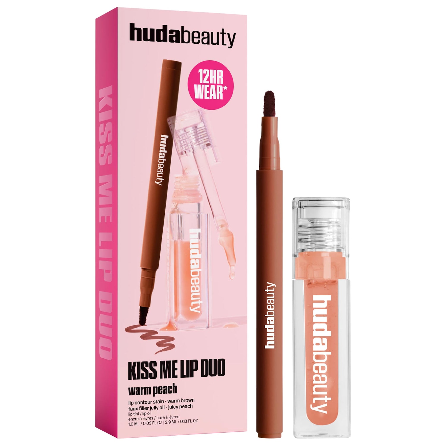 Подарочный набор для контура губ из тинта и желе для губ Huda Beauty Kiss Me — фото 1