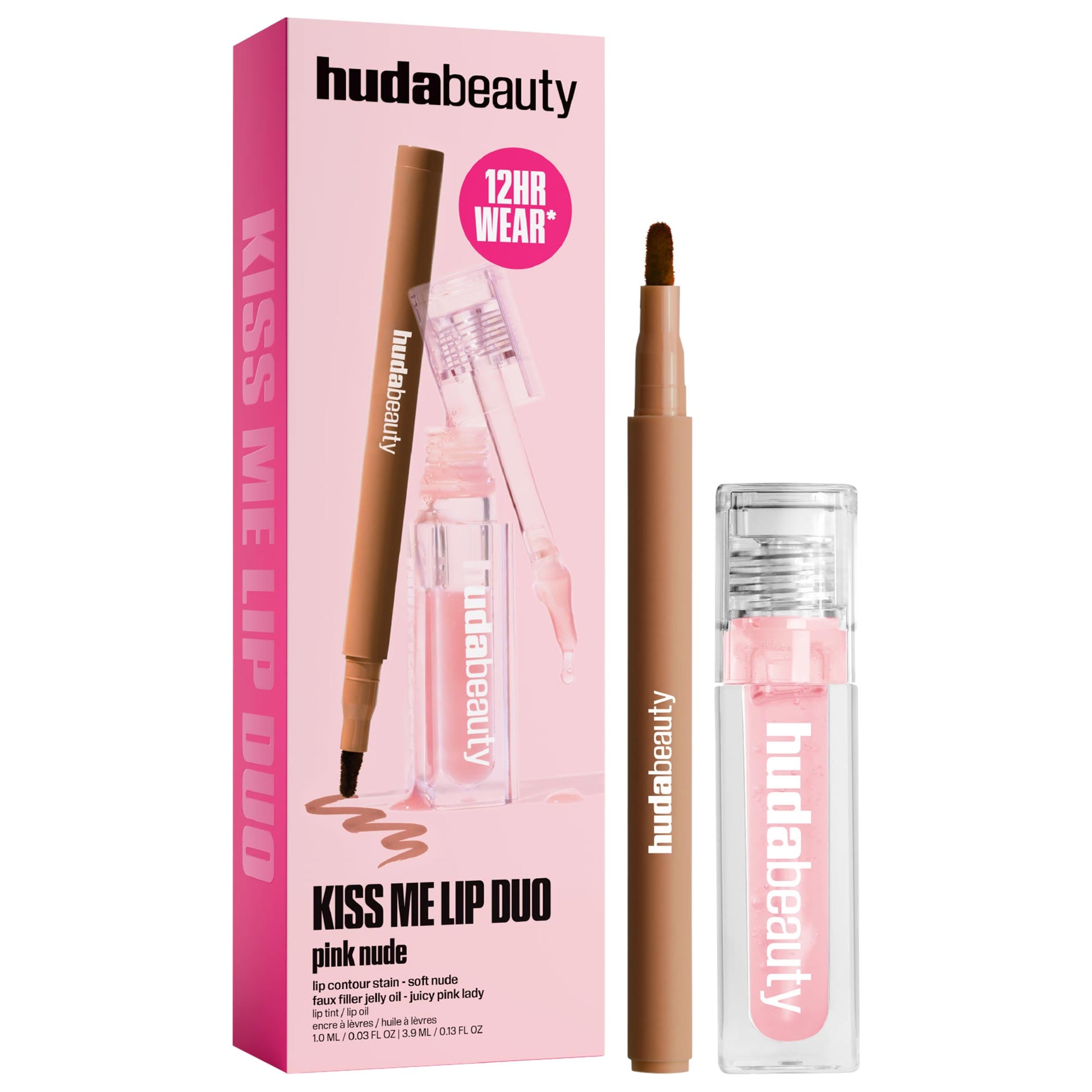 Kiss Me Lip Contour Stain and Lip Jelly Gift Set - HUDA BEAUTY