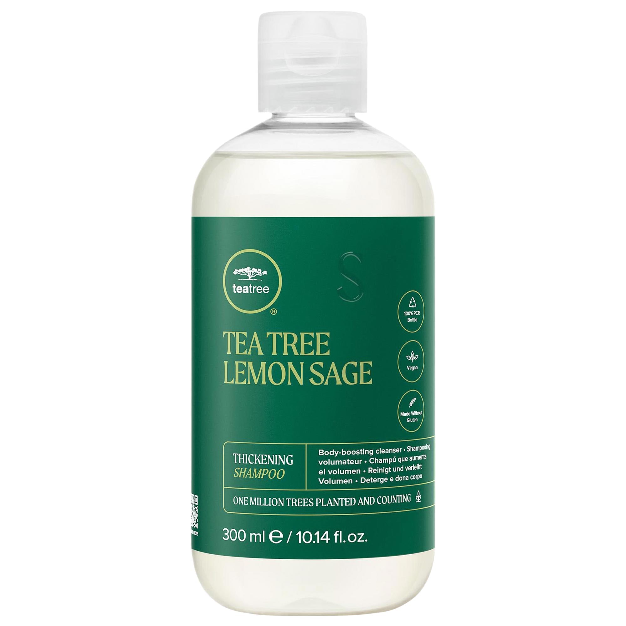 Tea Tree Lemon Sage Thickening Shampoo for Volumizing Fine Hair