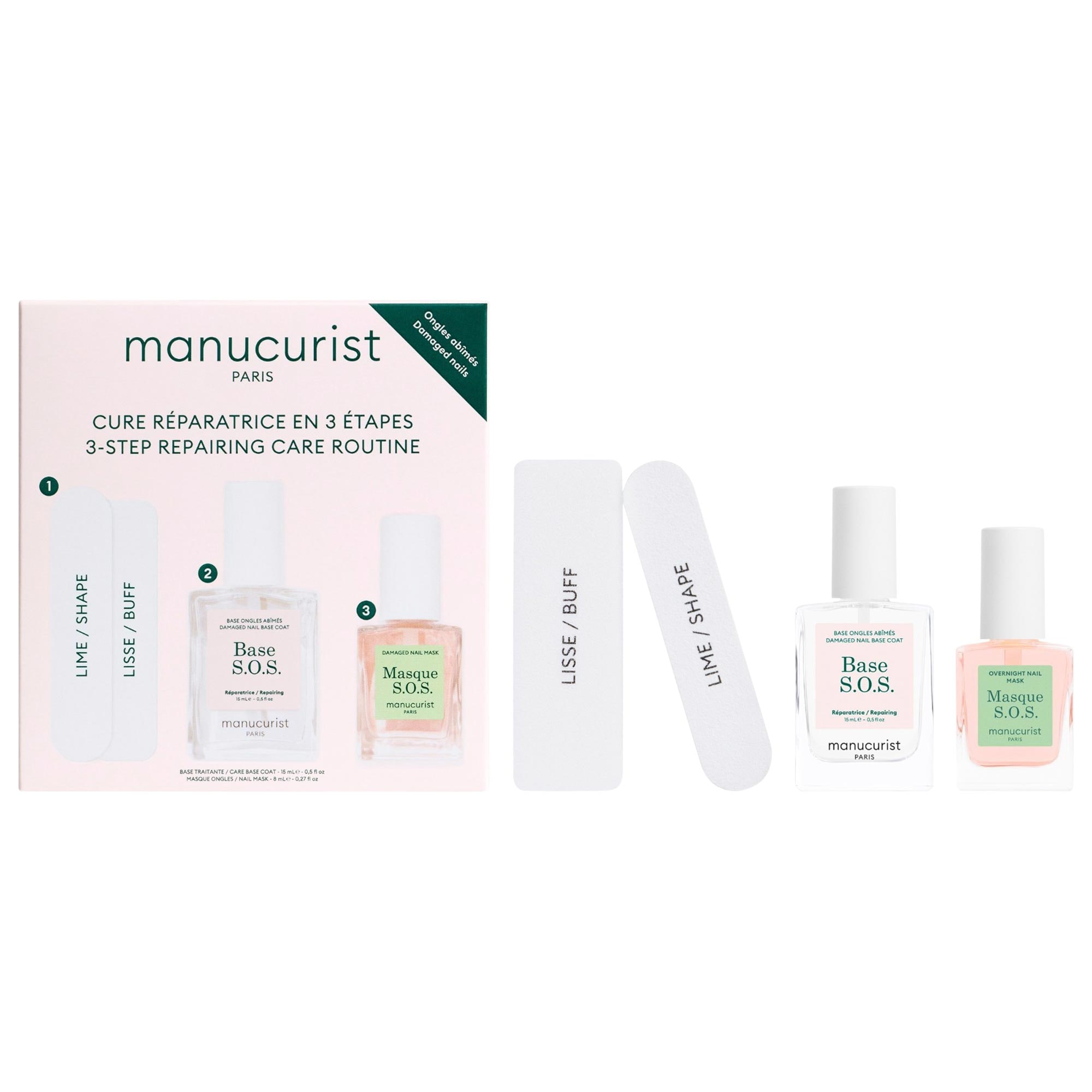 Manucurist Repairing Nail Care Set for damaged and weakened nails with Hexanal and AHAs