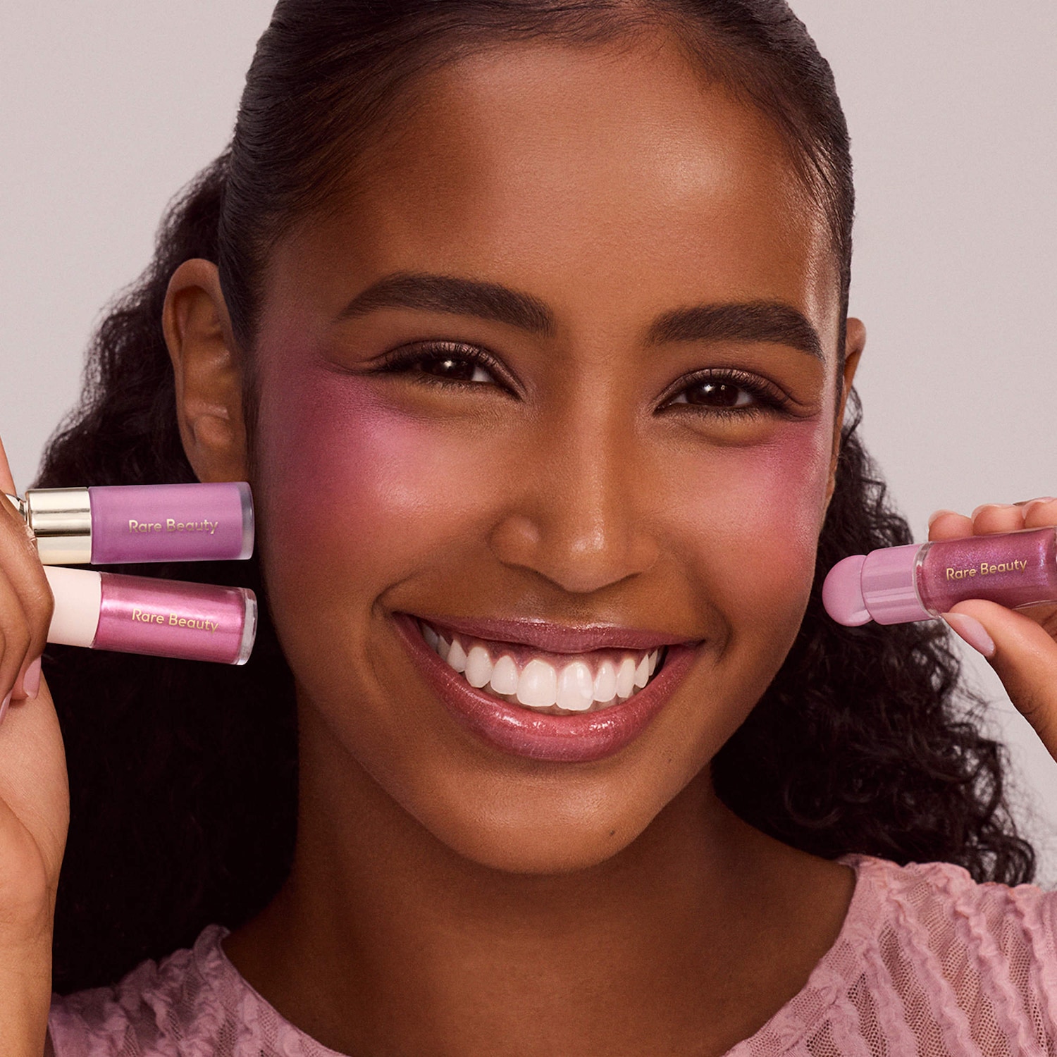 Violet Faves Mini Cheek and Lip Trio Makeup Gift Set - Rare Beauty