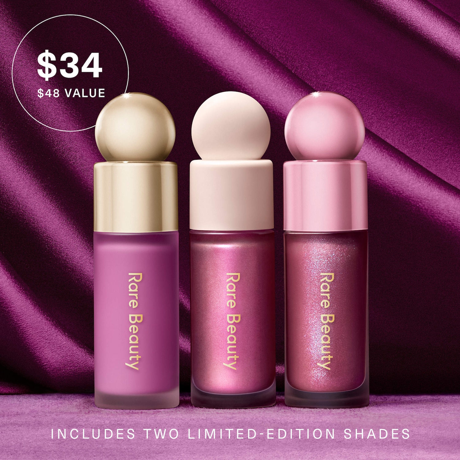 Rare Beauty ♡ SEPHORA セット Violet Faves Mini Cheek and Lip Trio Makeup Gift Set - Rare Beauty