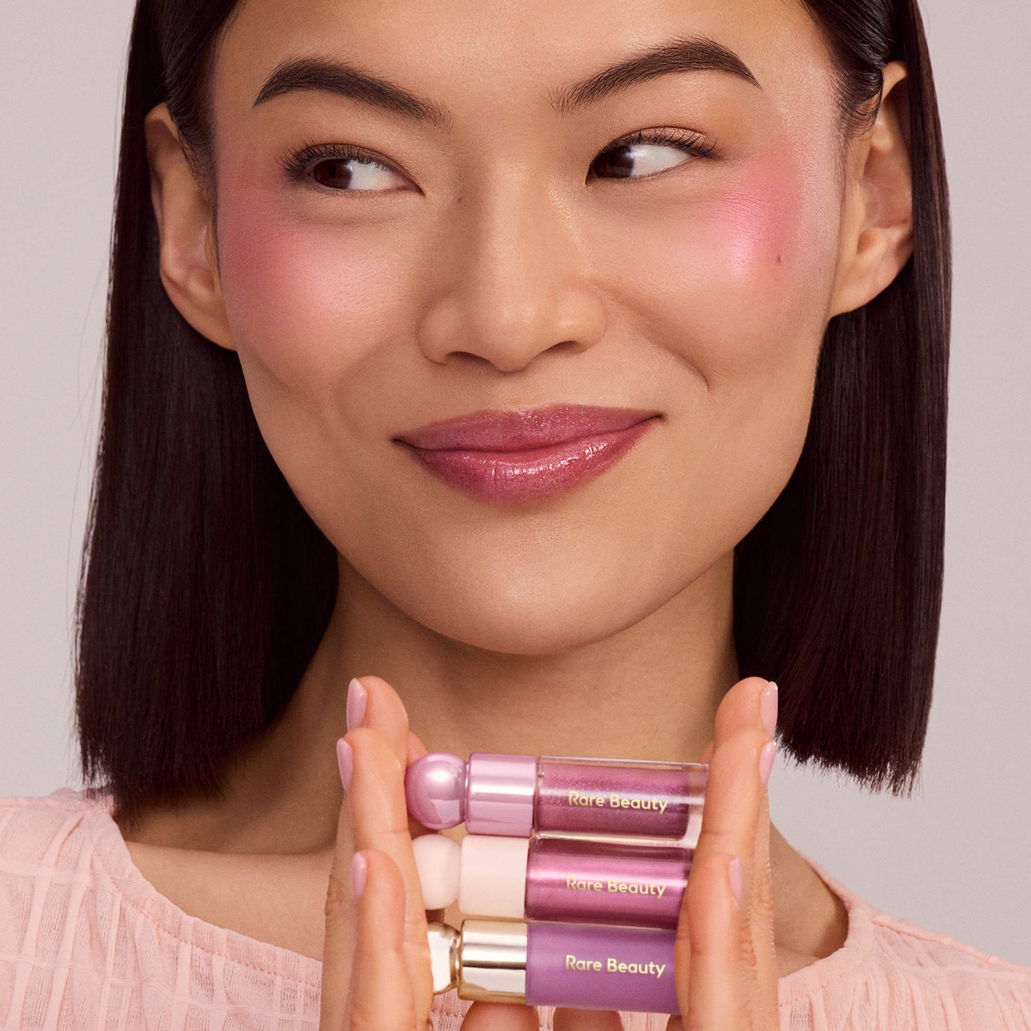 Violet Faves Mini Cheek and Lip Trio Makeup Gift Set - Rare Beauty