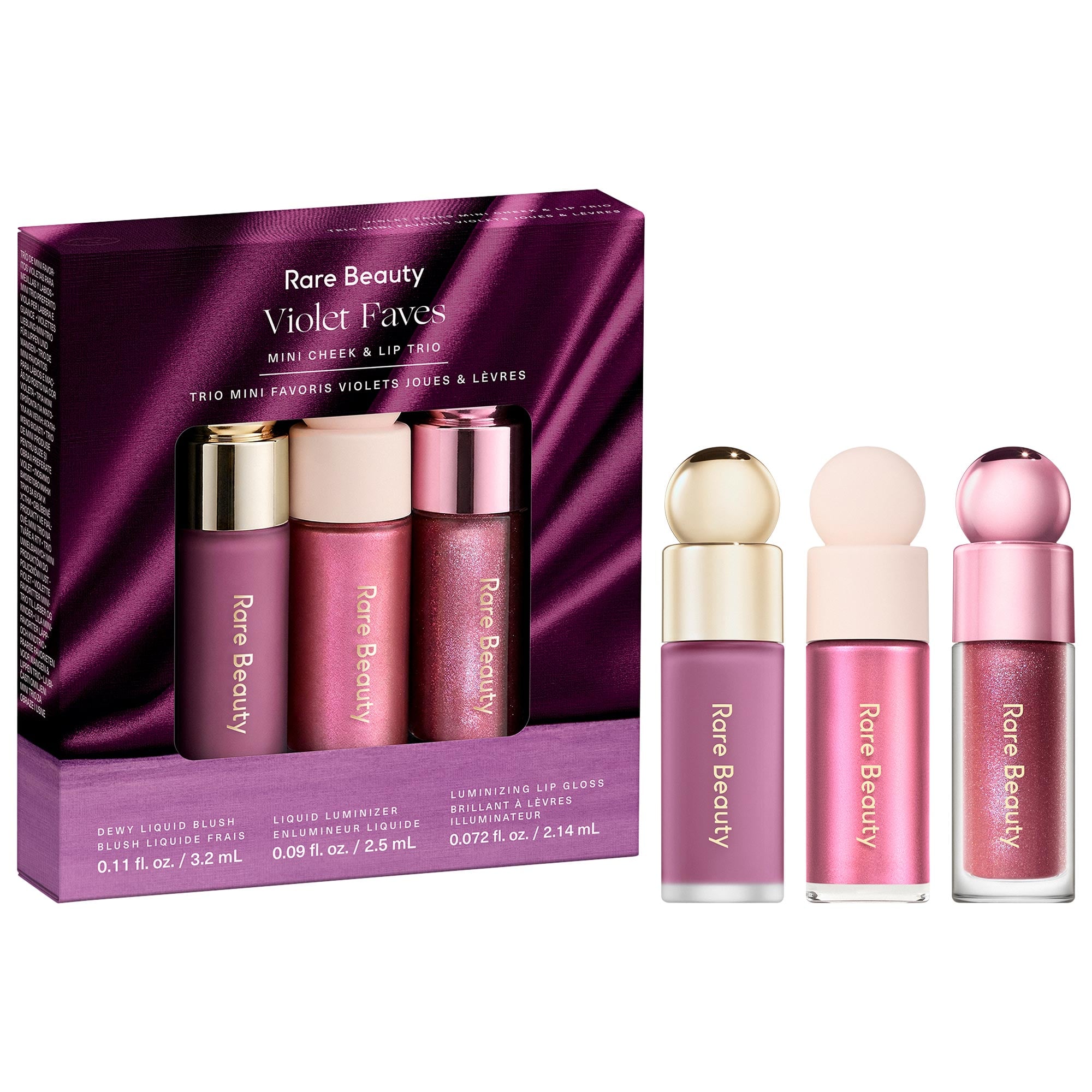 Rare Beauty セット Violet Faves Mini Cheek and Lip Trio Makeup Gift Set - Rare Beauty