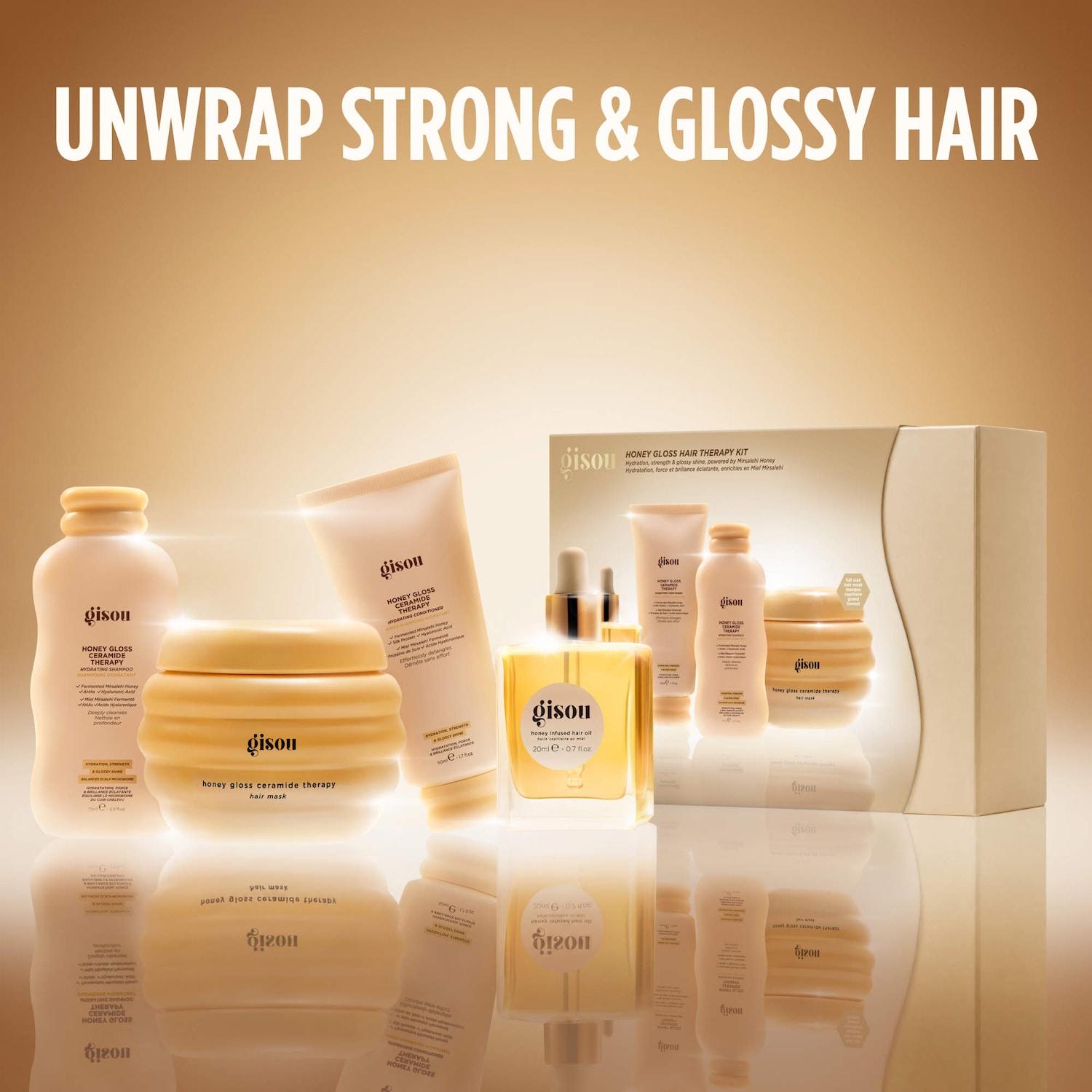 Honey Gloss Hair Therapy Set - Gisou | Sephora