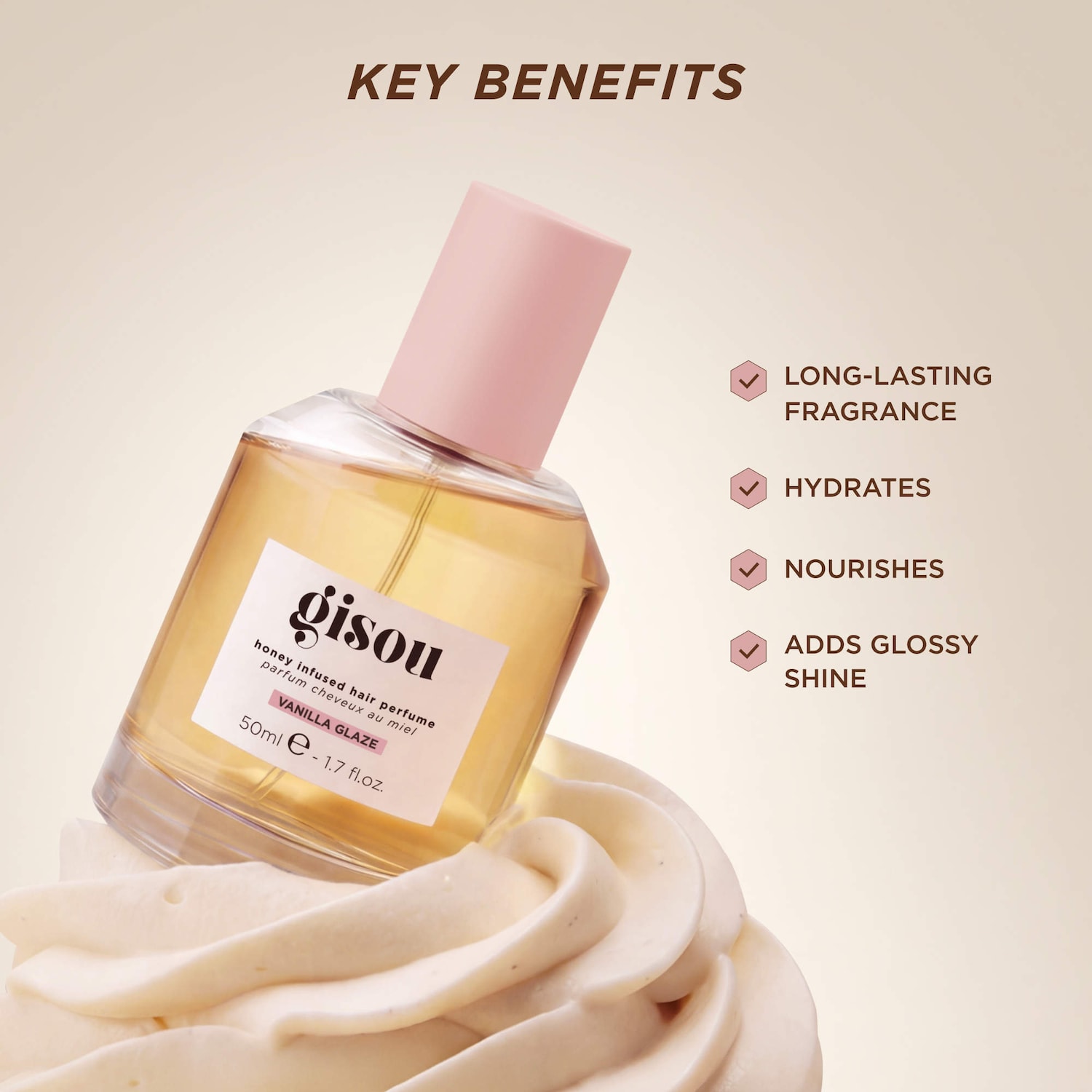 Vanilla Glaze Honey Infused Hair Perfume - Gisou | Sephora