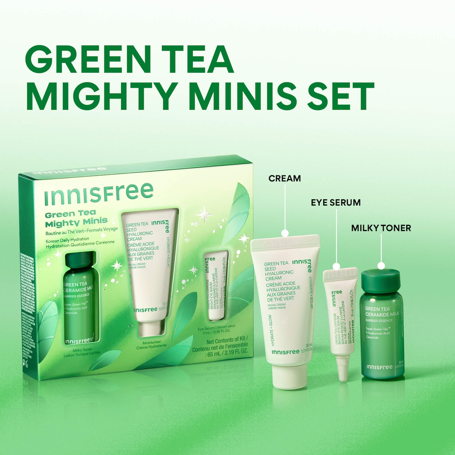 Green Tea Mighty Minis Gift Set for Hydration & Barrier Repair