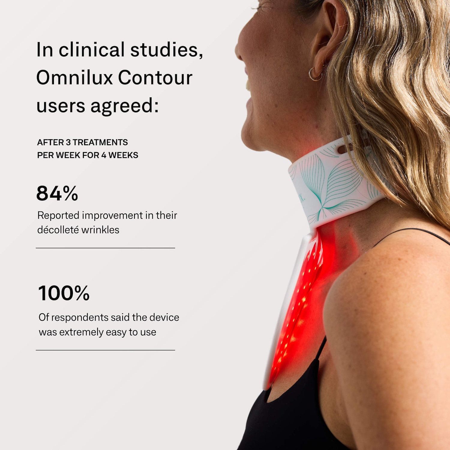 LED-устройство для шеи и декольте Omnilux Contour с красным и инфракрасным светом — фото 2