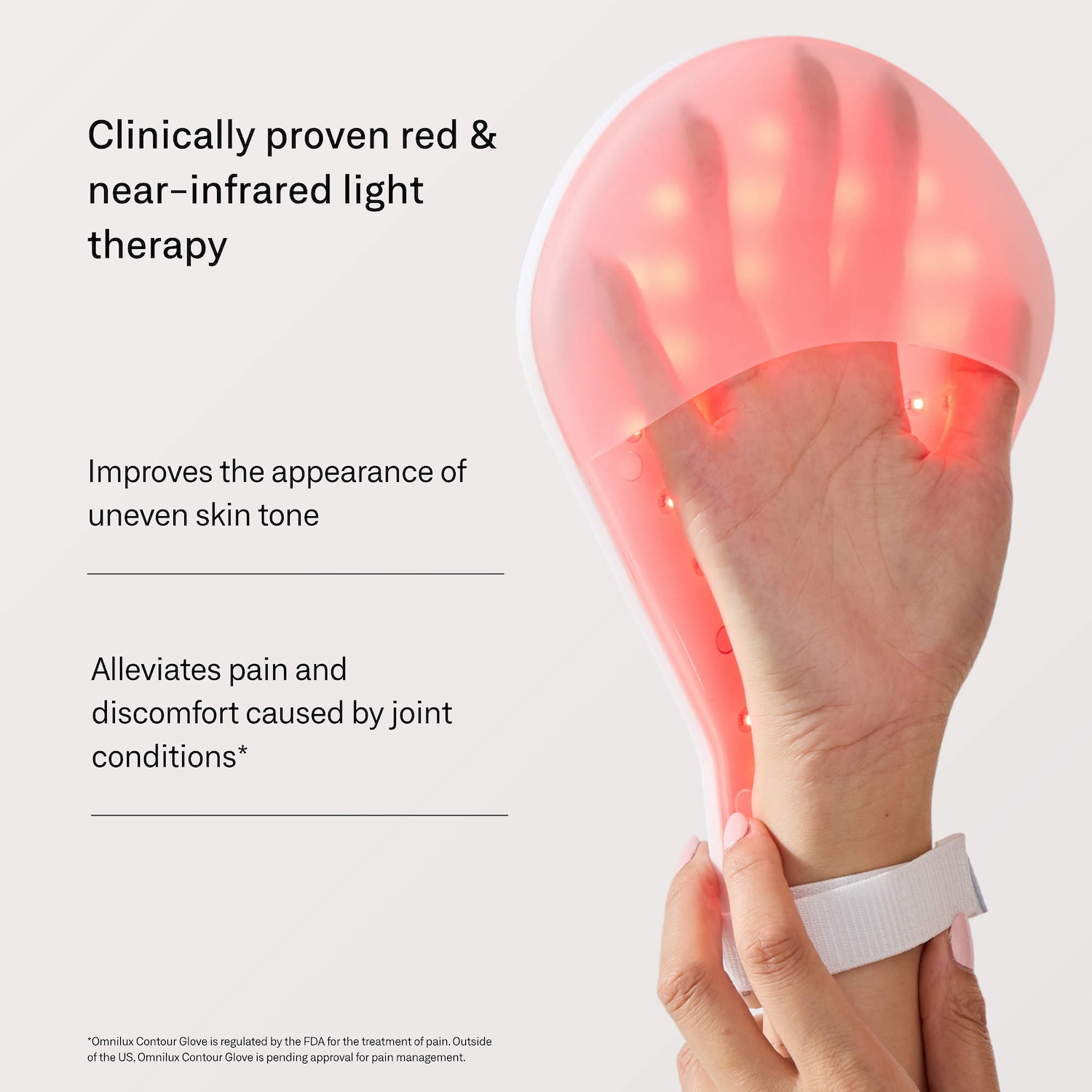 Перчатки Omnilux Contour Glove with Red and Near Infrared Light Therapy LED Device — фото 2