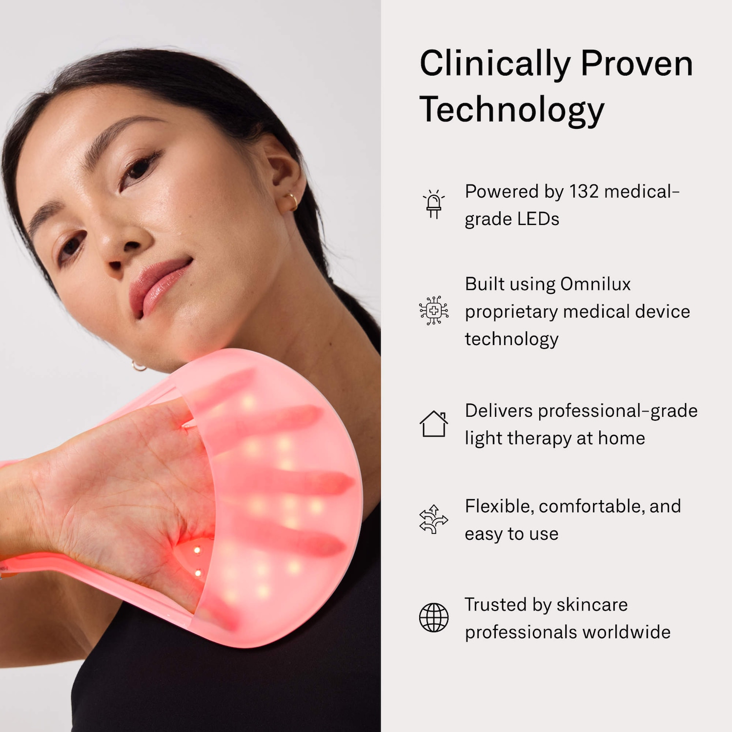 Перчатки Omnilux Contour Glove with Red and Near Infrared Light Therapy LED Device — фото 7