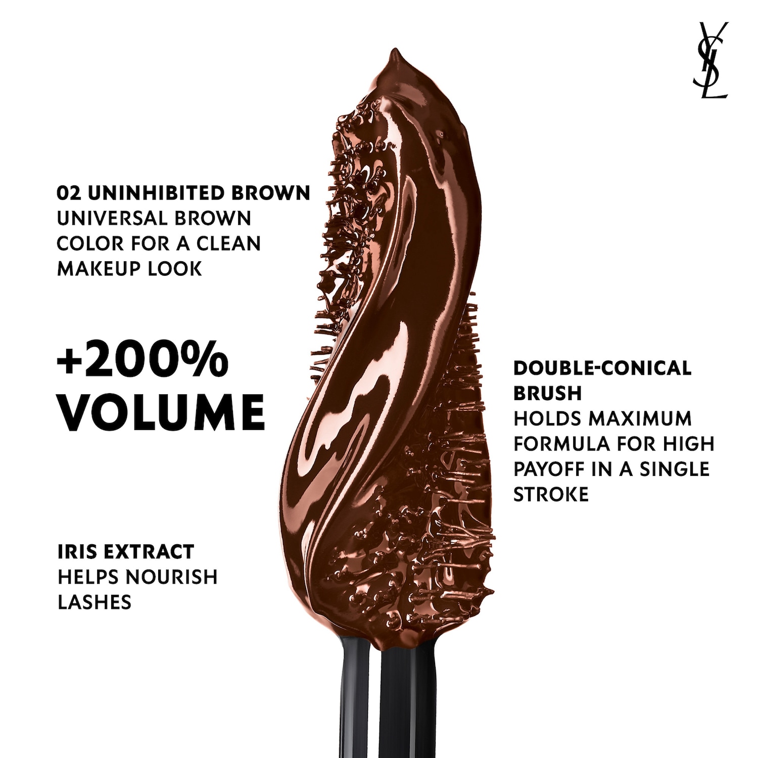 Набор мини-туши Yves Saint Laurent Lash Clash, чёрная и коричневая — фото 5