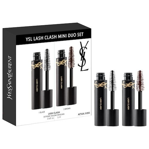 Набор мини-туши Yves Saint Laurent Lash Clash, чёрная и коричневая