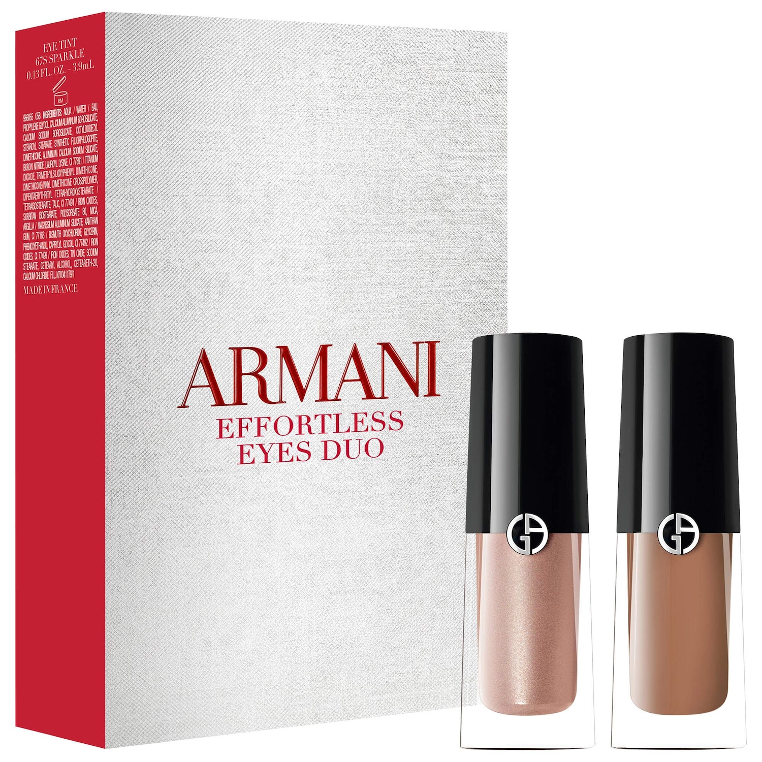 Подарочный набор стойких жидких теней Armani Beauty Effortless Eye Tint, дуэт — фото 1