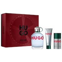 Hugo Boss - HUGO Man Eau de Toilette for Men, Shower Gel and Deodorant Stick Trio Gift Set