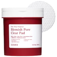COSRX - One Step Original Blemish + Pore Care Exfoliating Pads with BHA, PHA, Zinc PCA + 5 Types of Hyaluronic Acid-100 Dual-Sided Pads