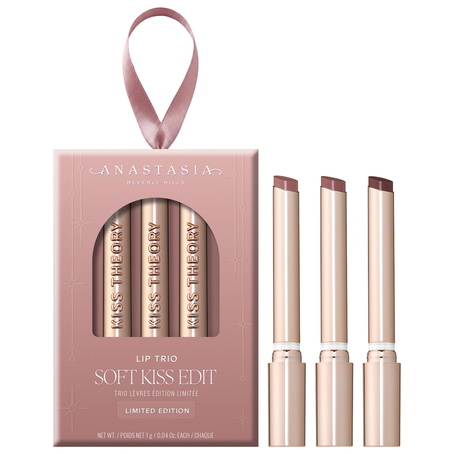 Набор из 3 глянцевых бальзамов для губ Anastasia Beverly Hills Soft Kiss Edit Kiss Theory — фото 1
