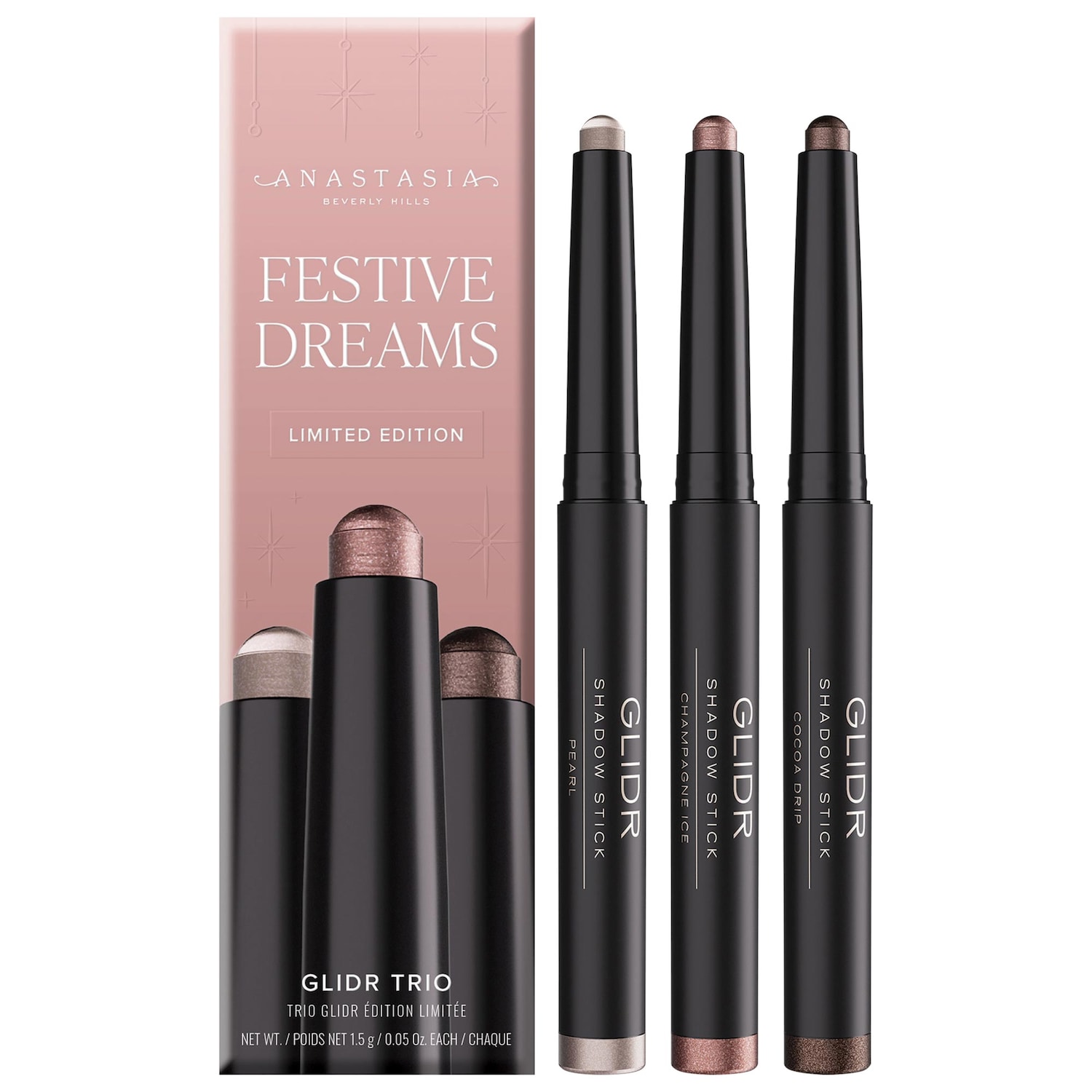 Трио кремовых теней-стиков Anastasia Beverly Hills Festive Dreams Glidr — фото 1