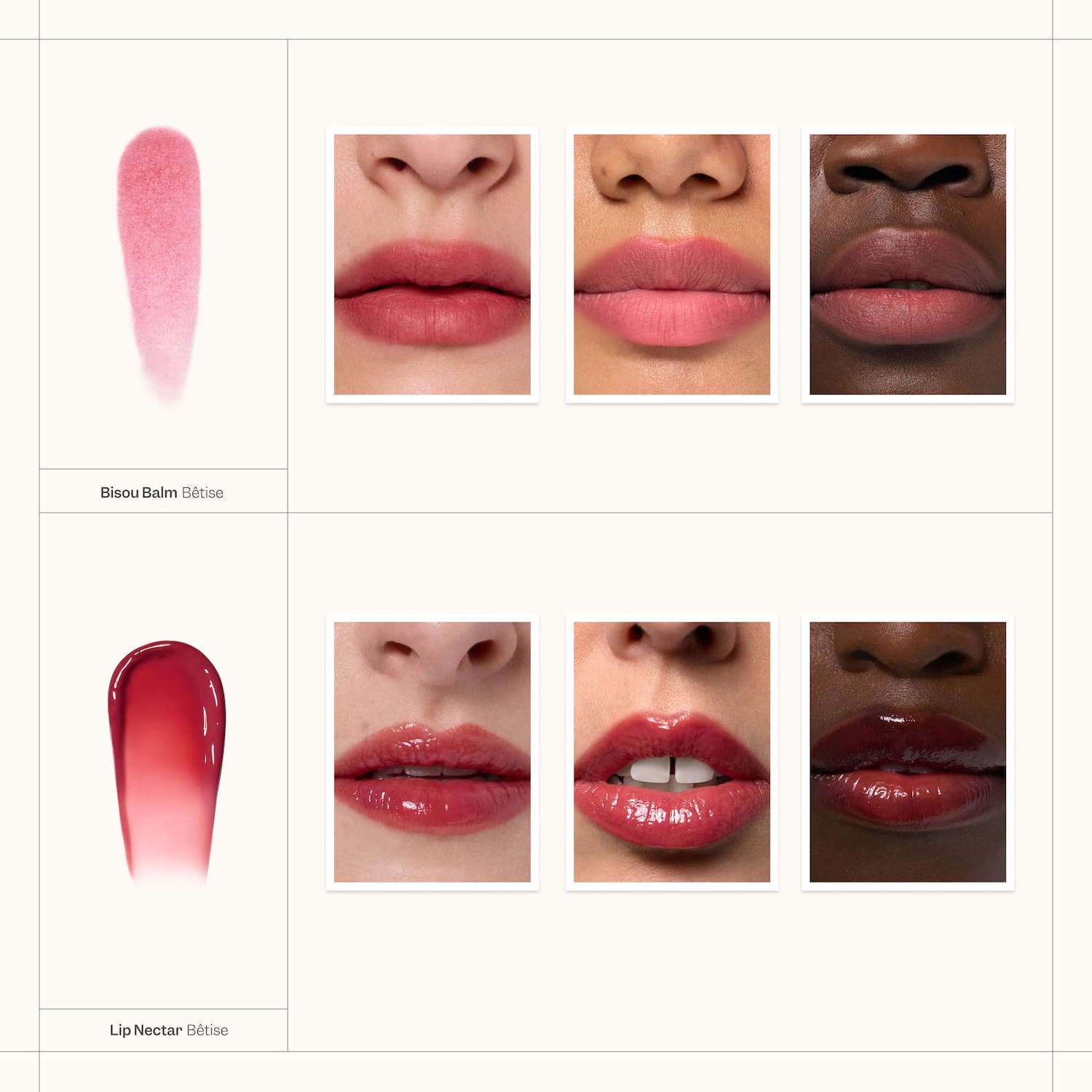 Набор для губ VIOLETTE_FR Bouche Duo Bêtise Edition: Bisou Balm и Lip Nectar — фото 2