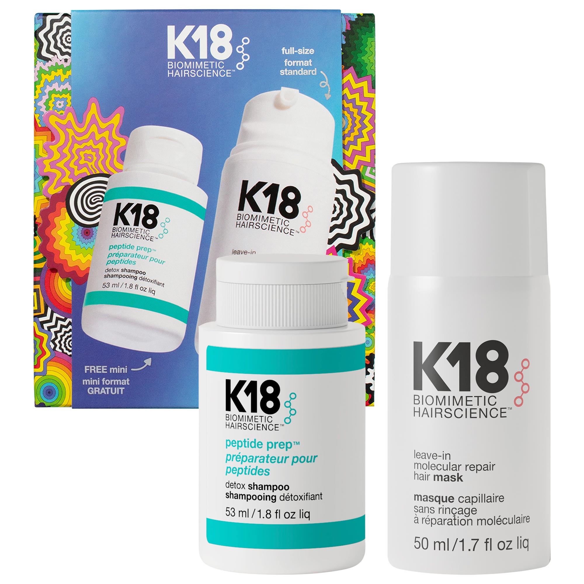 Detox + Repair Leave-In Molecular Repair Mask & Mini Detox Shampoo