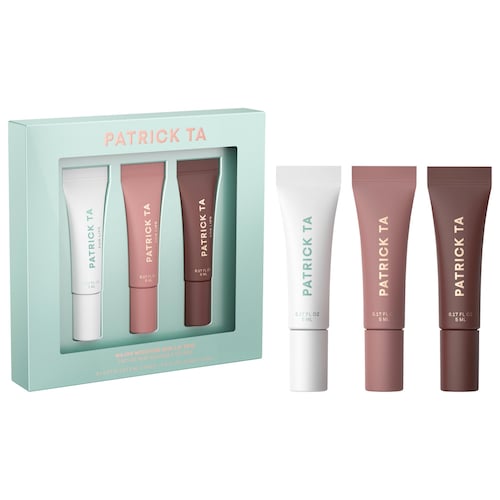Мини-набор оттеночных бальзамов для губ Patrick Ta Major Moisture, трио