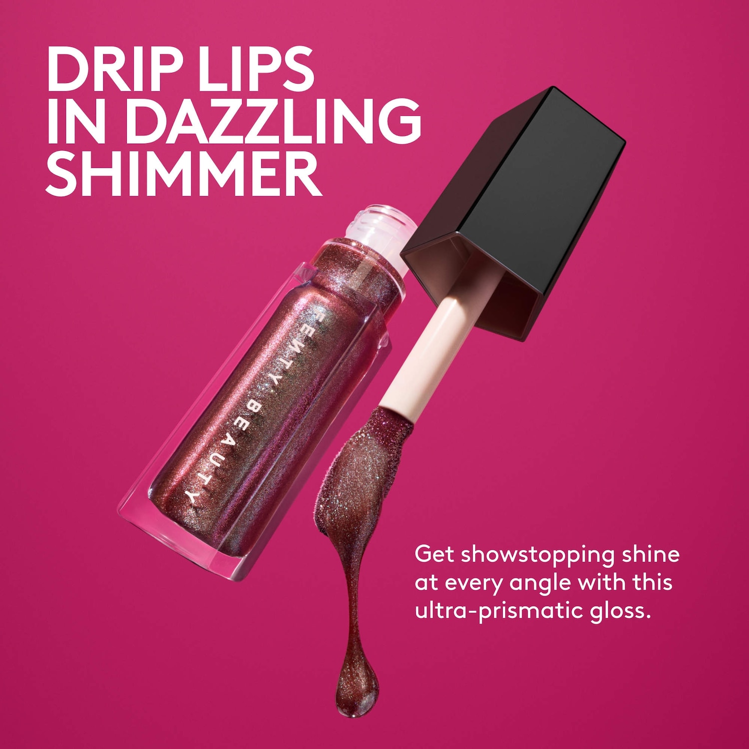 Fenty Beauty by Rihanna Призматический люминайзер для губ Fenty Beauty Gloss Bomb в форме ёлочной игрушки — фото 3