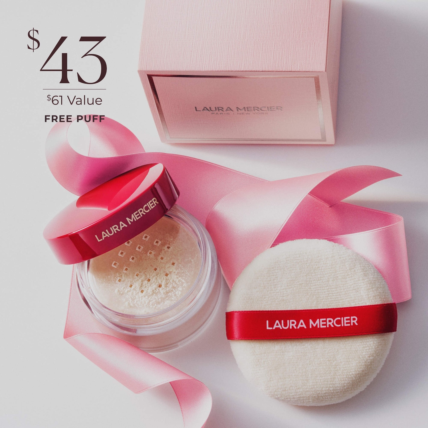 LAURA MERCIER ギフトセット The Finishing Touch Translucent Loose Setting Powder & Velour Puff