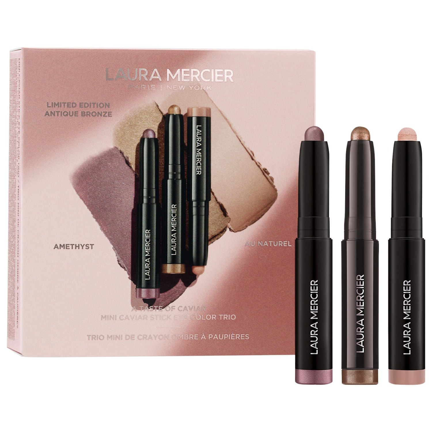 Подарочный набор из 3 мини-теней-стиков Laura Mercier A Taste of Caviar — фото 1