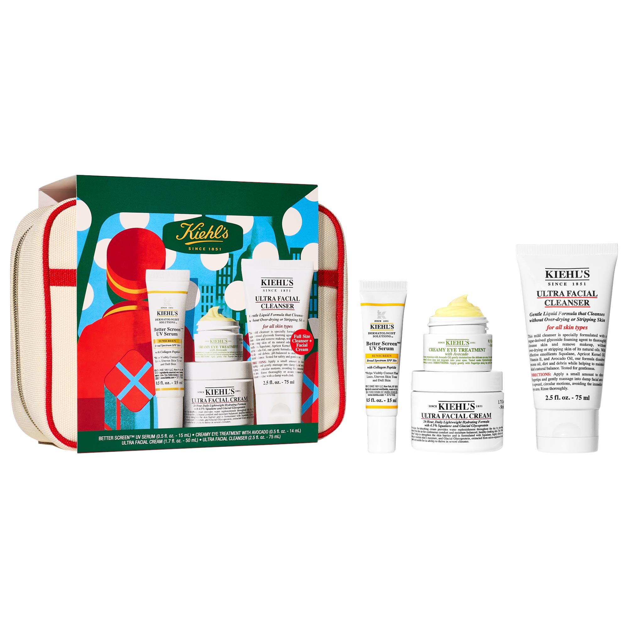 everlife　豪華化粧品セット　お得！！！！ Holiday Trunk of Wonders Skincare Gift Set - Kiehl's Since 1851