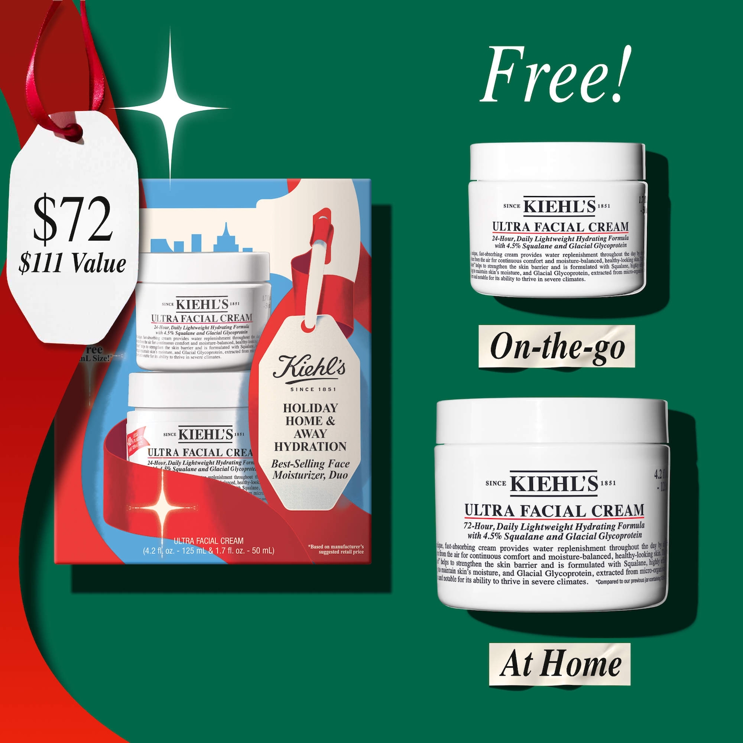 Holiday Home & Away Ultra Facial Cream Hydration Duo - Kiehl's