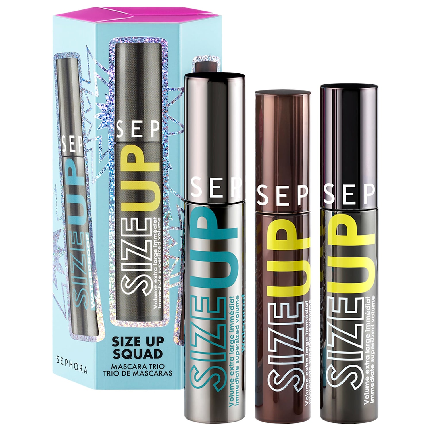 Набор из 3 туш для ресниц Sephora Collection Size Up Squad — фото 1