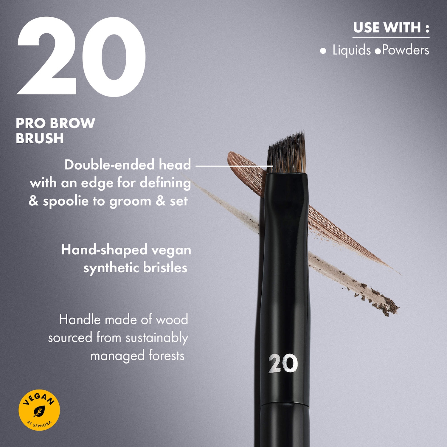 Набор из 8 профессиональных кистей для лица и глаз Sephora Collection Pro — фото 4