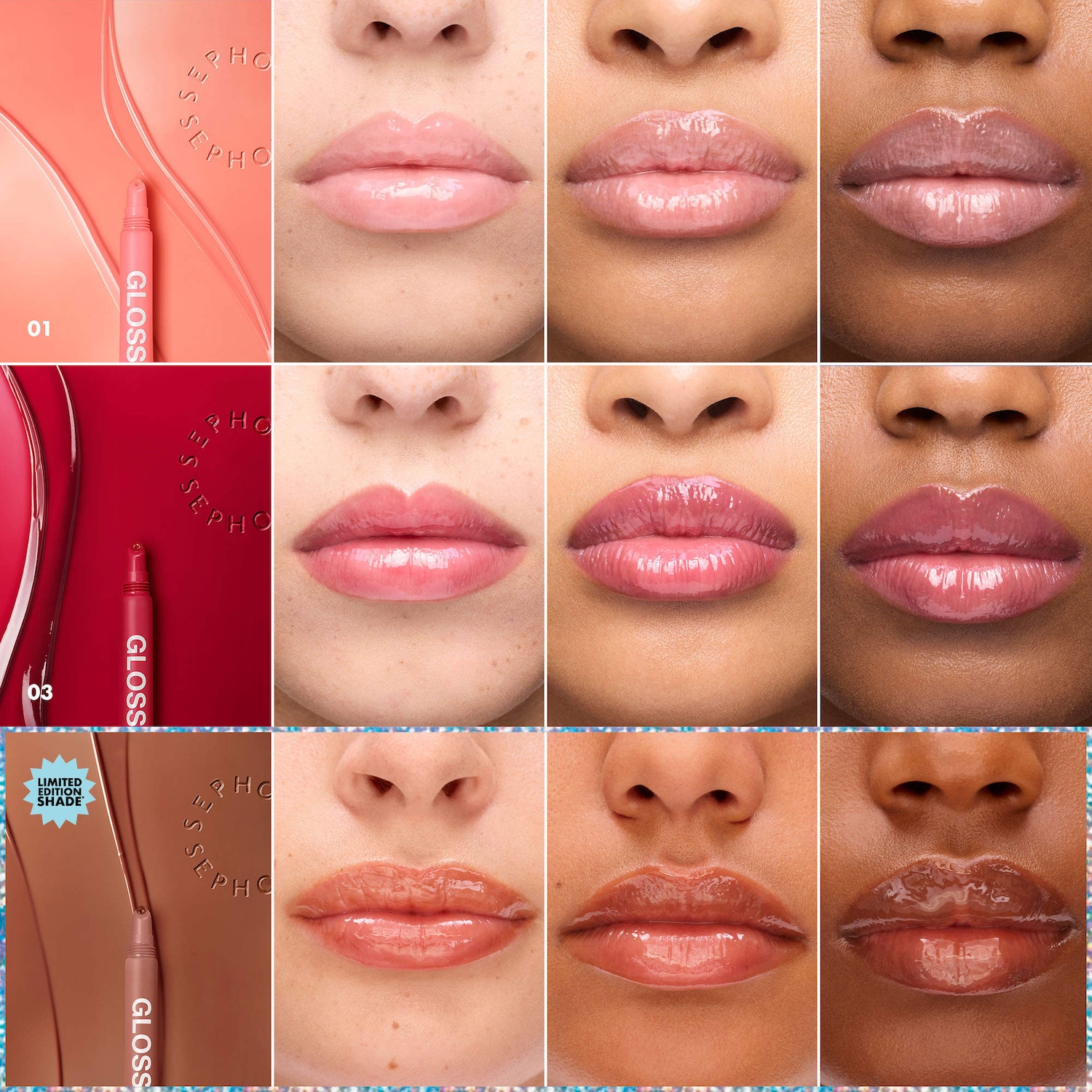 Набор бальзамов-блесков для губ Sephora Collection Gloss Balm, трио — фото 2