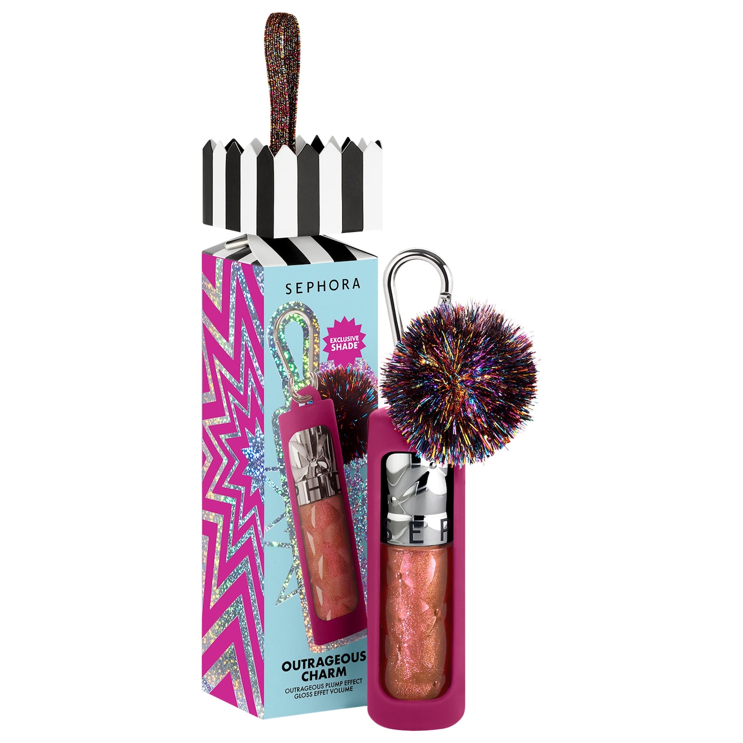 Брелок-блеск для губ Sephora Collection Outrageous Plump Lip Gloss Charm — фото 1