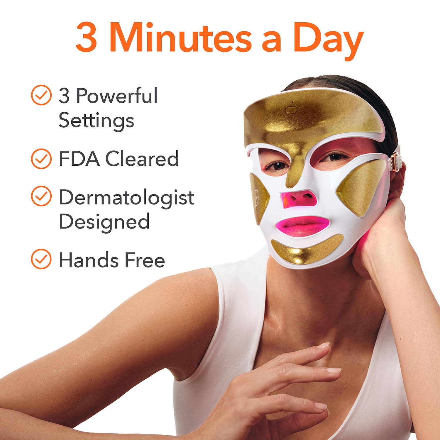 LED-маска для лица Dr. Dennis Gross Skincare DRx SpectraLite FaceWare Pro, Holiday Gold — фото 6