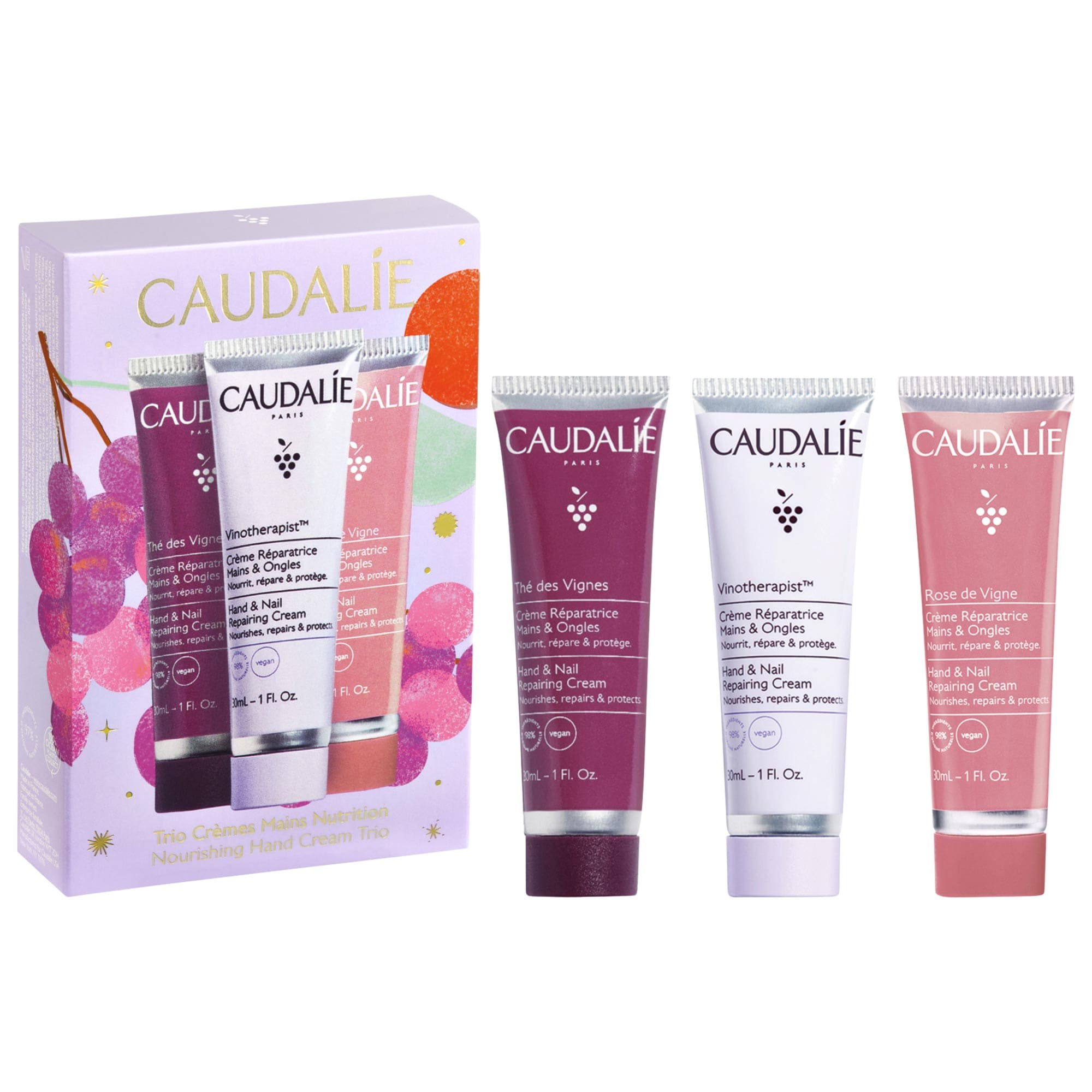 Nourishing Hand and Nail Repairing Cream Trio Gift Set​ - Caudalie