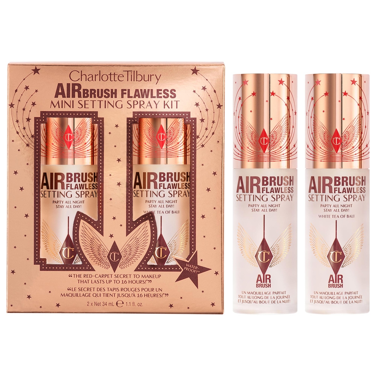 Mini Airbrush Flawless Setting Spray Duo Gift Set
