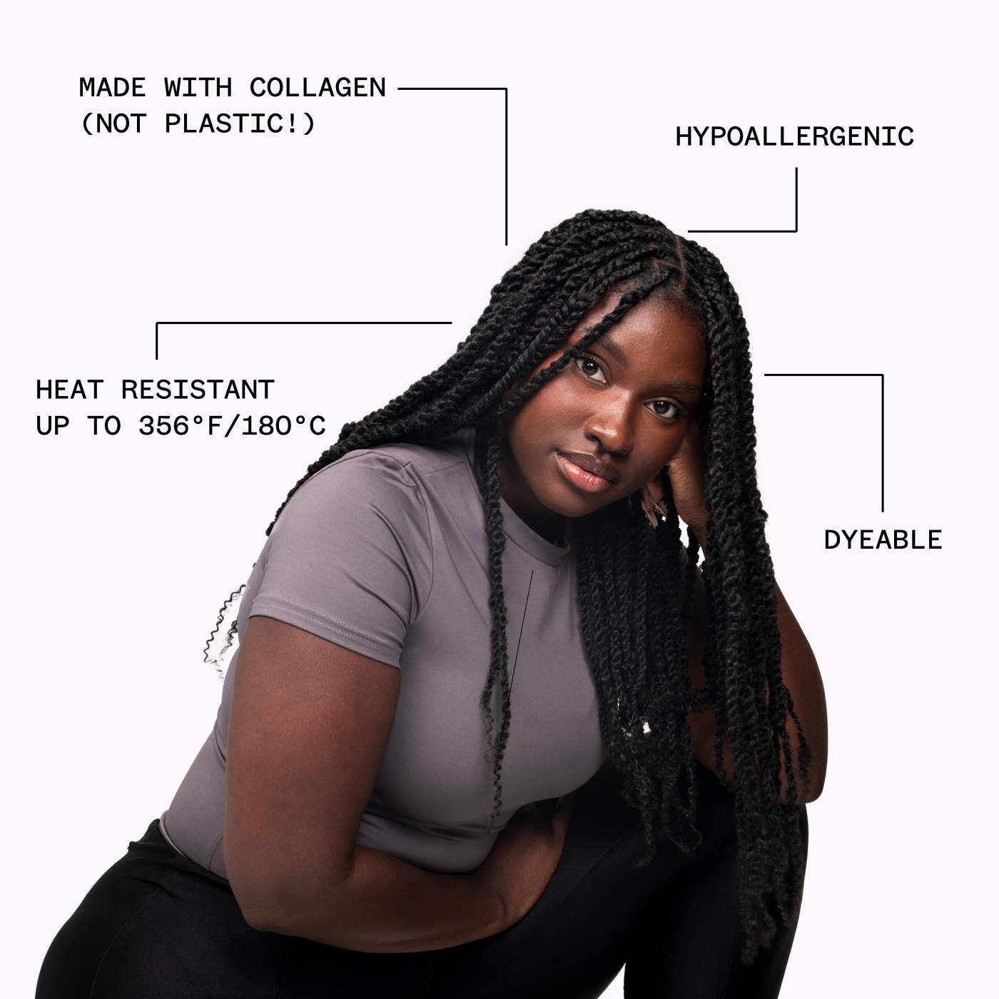 Synths 2 Braid-It: Afro Kinky Collagen Fiber Braiding Hair