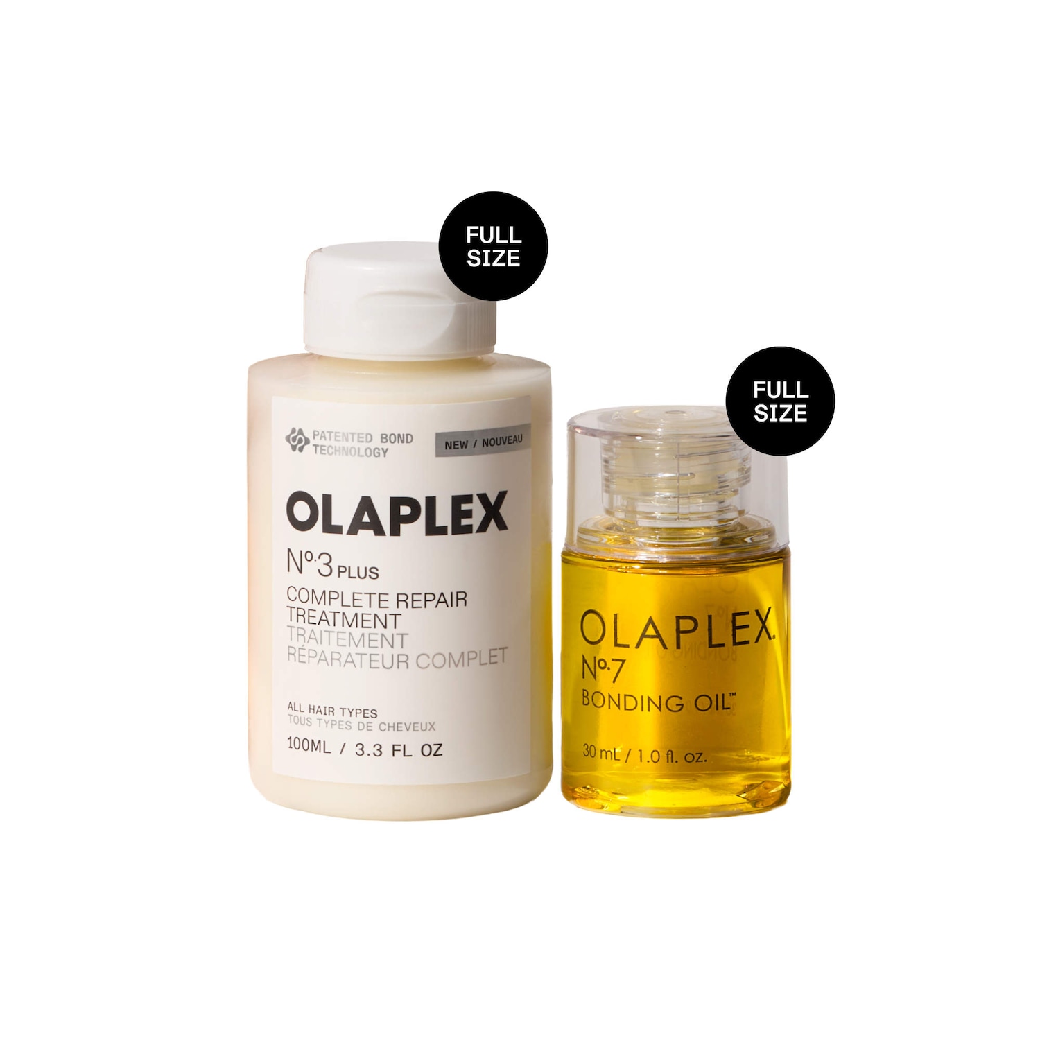No. 3PLUS Hair Treatment & No.7 Hair Oil Frizz Control Gift Set