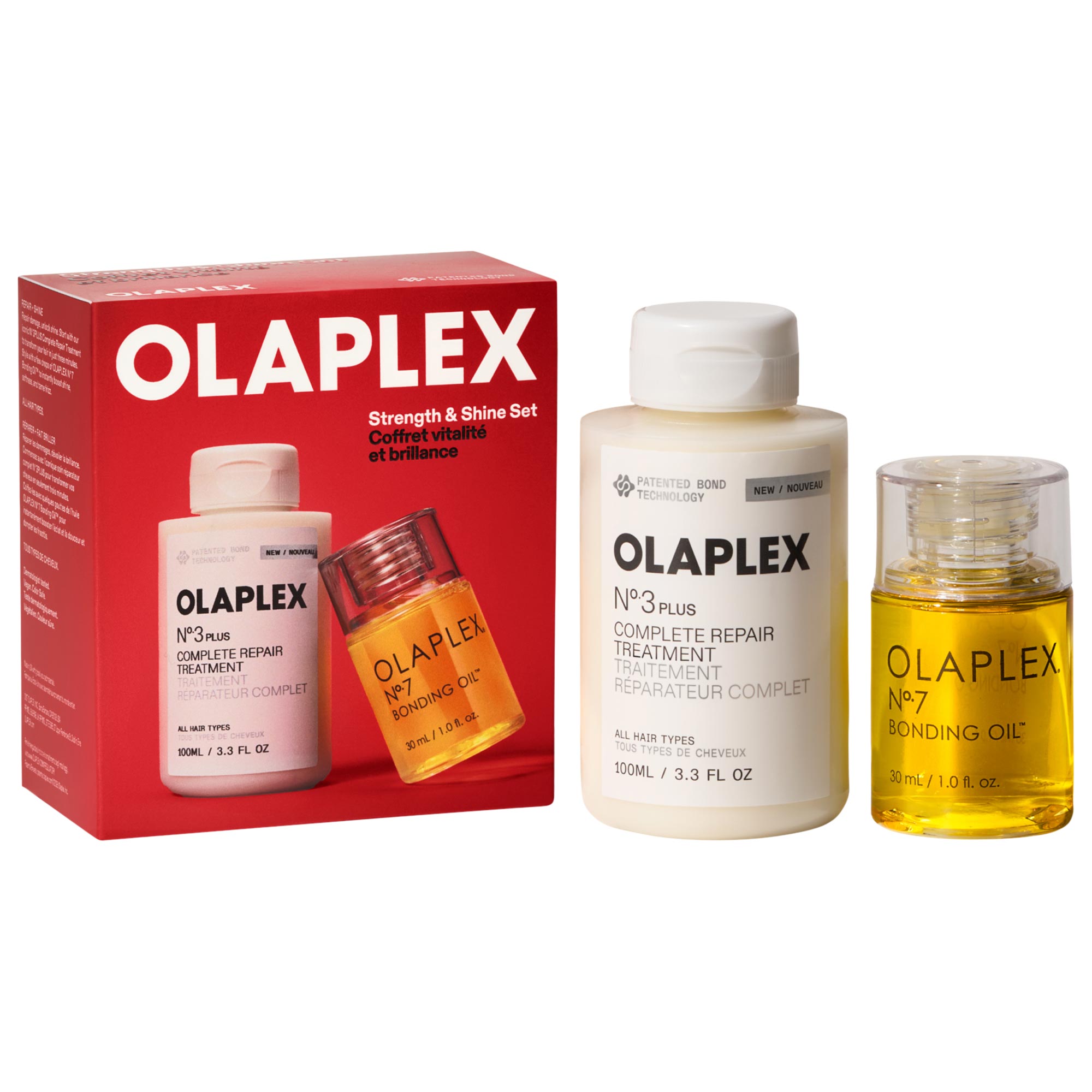 No. 3PLUS Hair Treatment & No.7 Hair Oil Frizz Control Gift Set